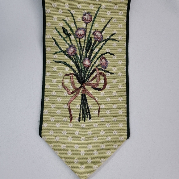 Vtg NEVER ENOUGH THYME Tapestry Bell Pull By Manual Woodworkers Weavers USA - Picture 6 of 15